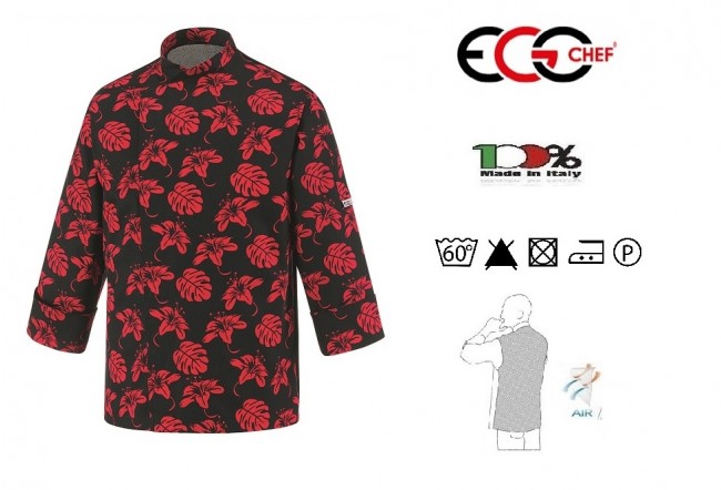 Giacca Cuoco Chef Black Confort Air IBISCUS Ego Chef Art. 2029140