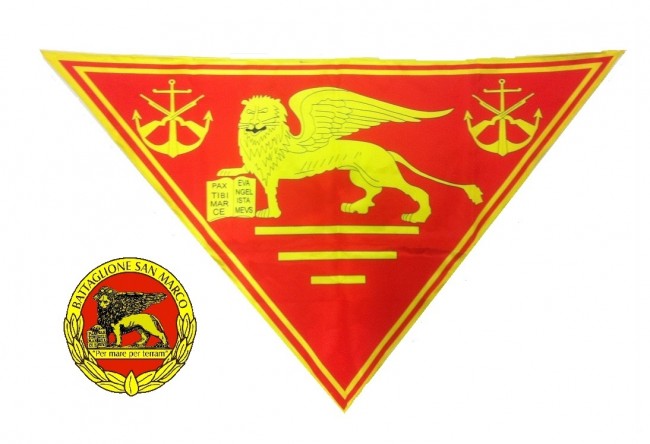 Foulard Sciarpa Triangolo Btg. San Marco Lagunari Marina Militare Italiana Art.NSD-LAG1