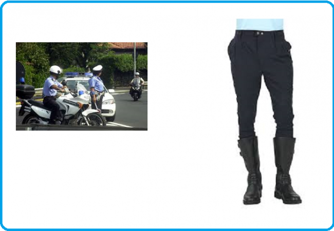 Pantaloni per Moto Motociclista Polizia Locale Municipale  Blu Notte Italia Art.PM-MOT