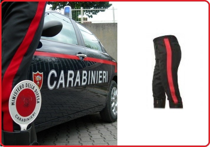 Pantalone divisa Carabiniere radiomobile Modello da portare all'interno  dello stivale. con regolazione a velcro fine gambule, e cordoncino per  aderire in maniera adeguata alla gamba. Dotato di tasche a taglio sui  fianchi