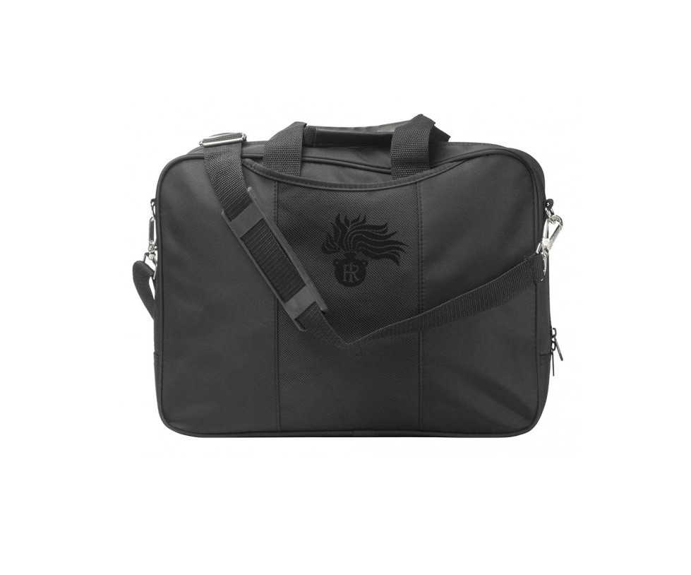 BORSA CONGRESSO Borsa portadocumenti e/o porta computer in microfibra e  poliestere. Composta da aperture superiore e tasca sul retro con chiusura a  cerniera. Dispone di manici e tracolla per il trasporto. Dimensioni: