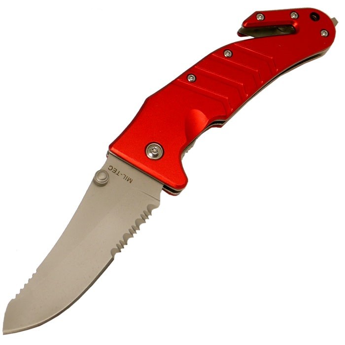 Coltello Intervento Rosso Mil-Tec 118 CRI Soccorritori Vigili del Fuoco  Protezione Civile Art.15321010