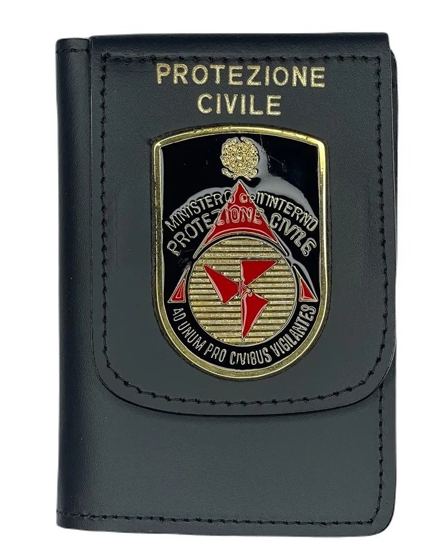 Piel Cabrera Portafoglio Porta Targa In Pelle Per Guardia Civile E Forze Dell'Ordine - Verde
