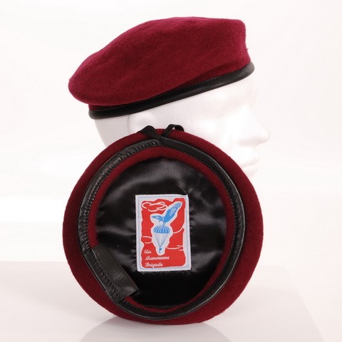 Basco Militare Amaranto Marcio Bordino Pelle Esercito Vigilanza Sicurezza  Polizia Art.211116