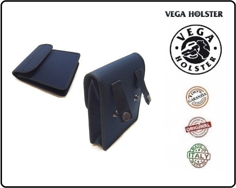 Vega Holster portaguanti a nastro da cinturone- nero- orizzontale (2V18)