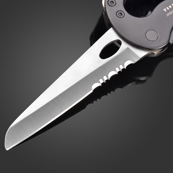 Moschettone Multitool 8-in-1 GIRIAITUS - Apribottiglie, Sega, Cacciavite, Portachiavi, Per Outdoor