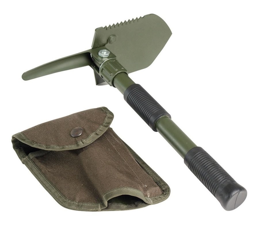 Seghetto Pieghevole MFH Max Fuchs, Nero Oliva, Per Outdoor, Campeggio E Bushcraft