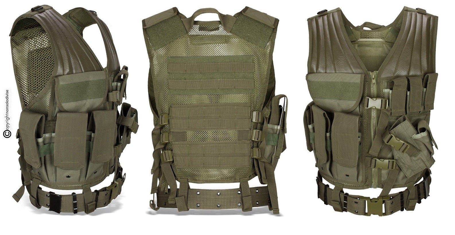 Tactical Vest - Gilet Tattico Modulare Corpetto Tattico USMC Mil-Tec Verde  OD Art.10720001