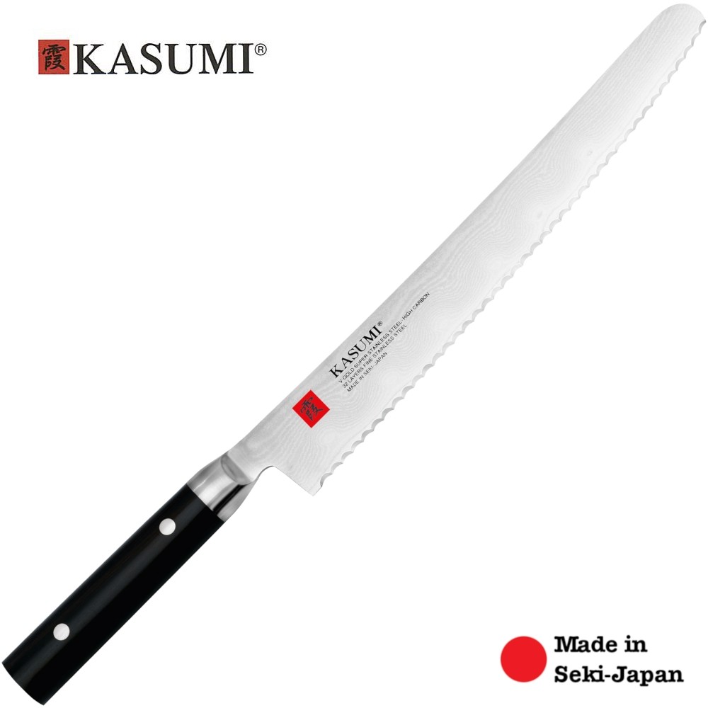 Coltello Giapponese Damasco 32 Strati KASUMI Pane - Chef con lama da 26 Cm  Art.86026