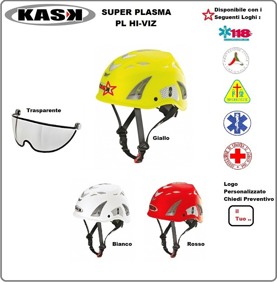 Casco Da Protezione Civile Antincendio - ABS Rinforzato, Con Torcia E Visiera, Regolabile 53-63 Cm, Per Emergenze E Cantieri
