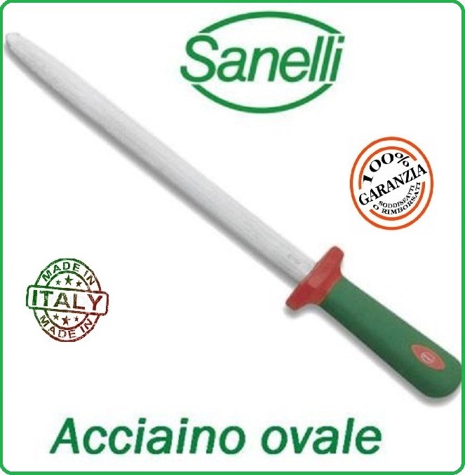 Sanelli Línea Premana Professional,Chaira Cm.22,Verde y Rojo,36.0x2.5x3.0 cm 