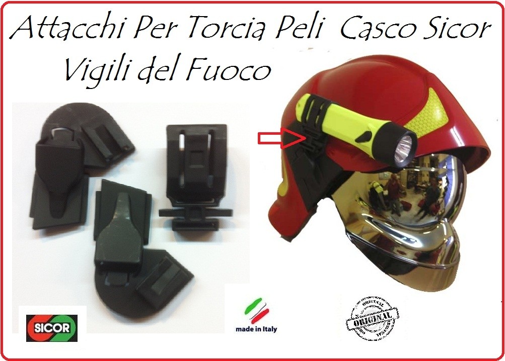 Torcia Led 143 metri 200 lm Nuova Certificata per Vigili del Fuoco Night  Stick con Attacchi Torcia per Casco Sicor VFR 2000 e EVO Art.5490003000  Questa torcia è certificata per CETLus, ATEX