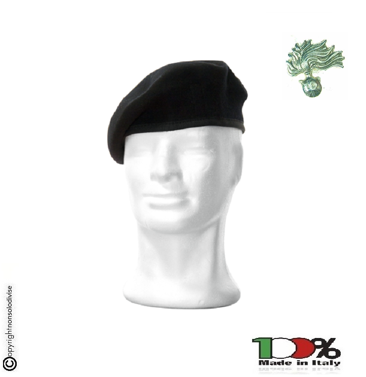 Basco Spagnolo Nero o Blu con Fregio Carabinieri CC FAV Italia Art.CC-BN
