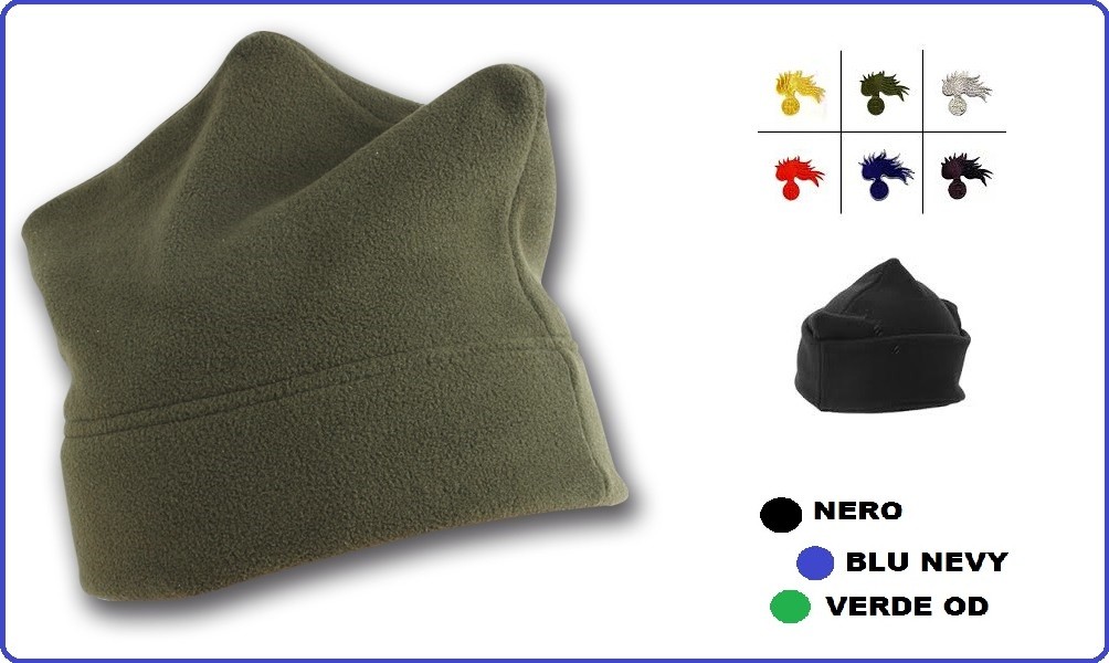 Berretto Bustina Pile 3 Punte Carabinieri Art.NSD-148 Berretto pile modello  bustina a tre punte, caldo, leggero e ripiegabile, con risvolto utile per  riparare le orecchie. Taglia unica. Produzione nazionale. Segli Il Colore