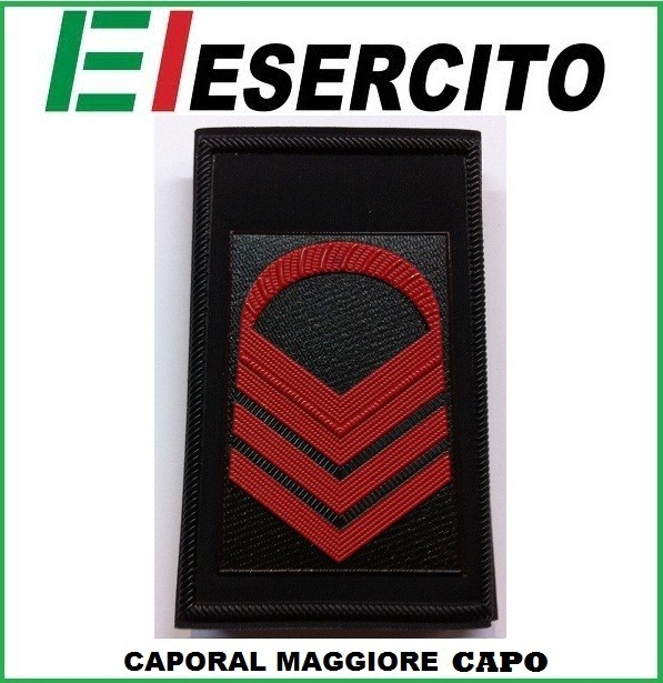 gradi tubolari esercito italiano caporal maggiore scelto fondo nero o verde art nsd cms prodotto italiano misure cm 9 x 5 50 sono gradi nuovo modello segli da giacca fondo verde da giubbino fondo nero