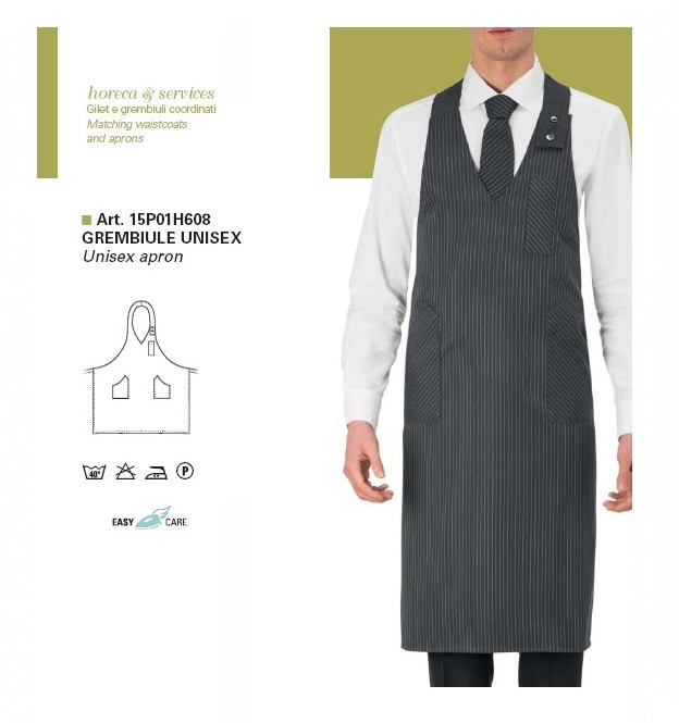 Grembiule Cameriere Barista Barman Sommelier Unisex Giblor's Long