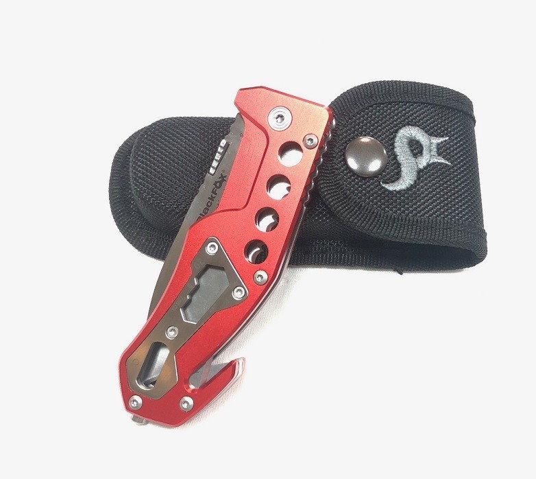 Dreamfarm Kneed - Coltello Da Taglio Con Paletta E Taglierina Integrata - Design Innovativo In Plastica Rossa