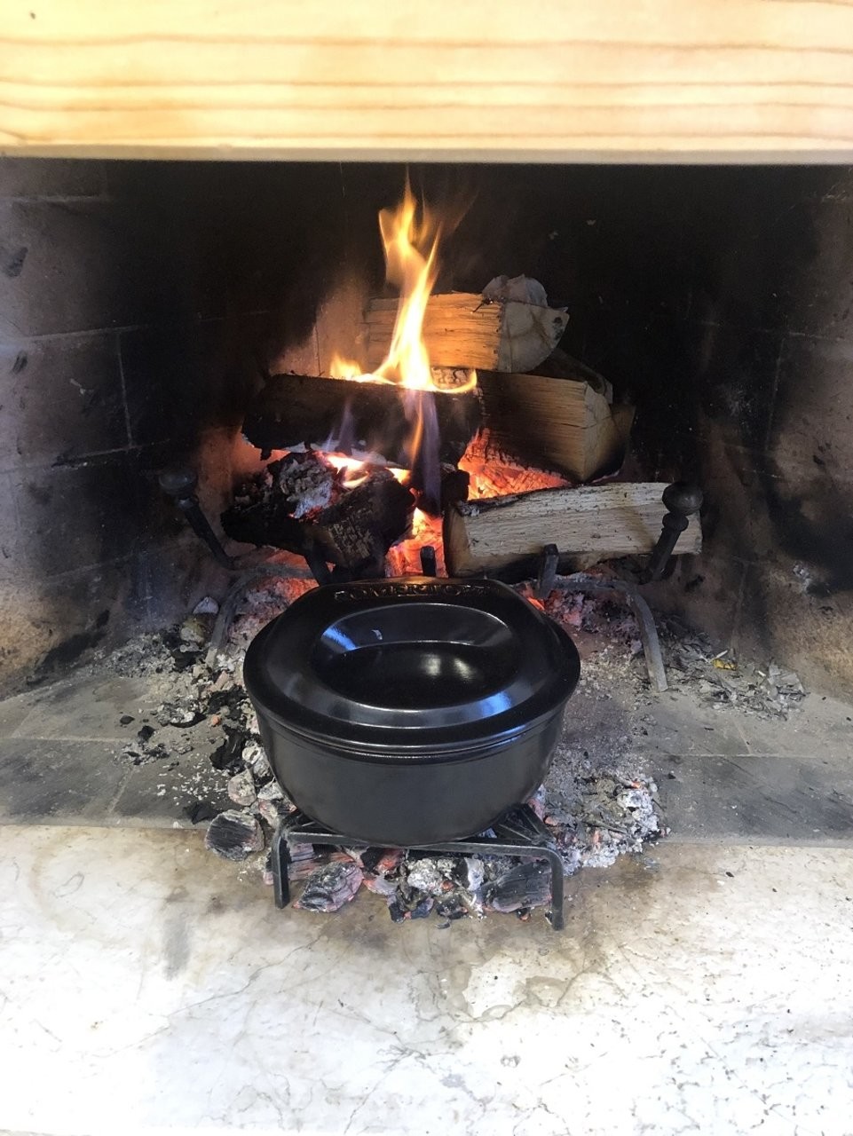Casseruola con Coperchio Pentola da Forno Microonde Brace Fuoco Diretto ca.  22,5 x 16,5 cm GOES BBQ Art. BAY 177 99 54 Outdoor linea per l'uso su BBQ e  griglia. Realizzata in