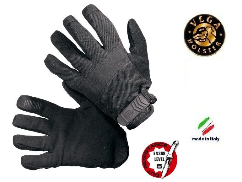 Guanti Antitaglio Vega OG16 In Kevlar Per Polizia E Militare, Taglia XL, Neri, Con Rinforzi E Palmo In Pelle - 4