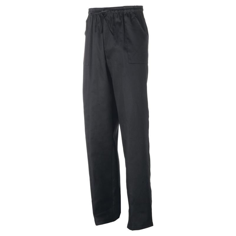 Pantaloni Da Cuoco Professionali Neri Unisex - Vita Elastica Con Coulisse, Cotone E Poliestere - Foto 12