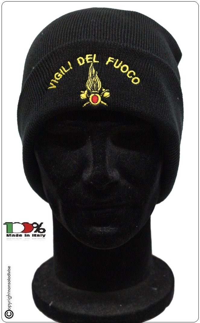 Berretto Pompiere Rothco – Linea Rossa Sottile E Bandiera USA – Nero Unisex