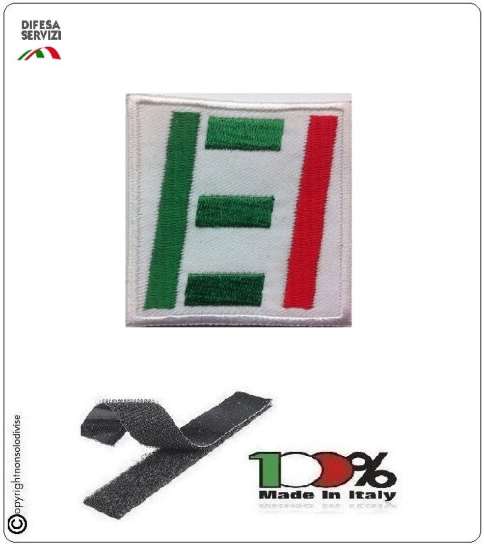 Patch Toppa con Velcro EI Esercito Italiano Bianca Art.NSD-EIB