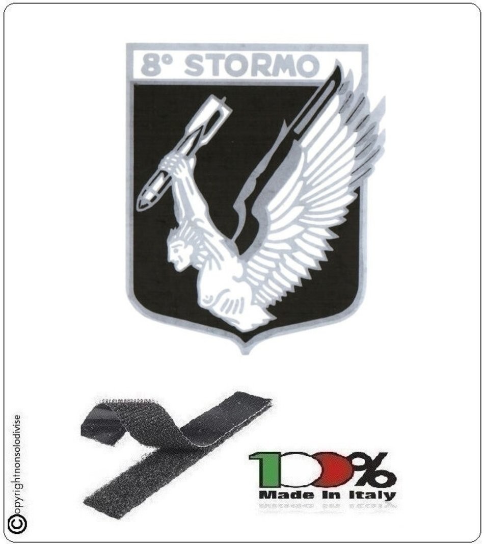 2 Patch Ricamate Aeronautica Militare Italia - Adesivi Con Gancio E Loop Per Giubbotti O Zaini - Foto 6
