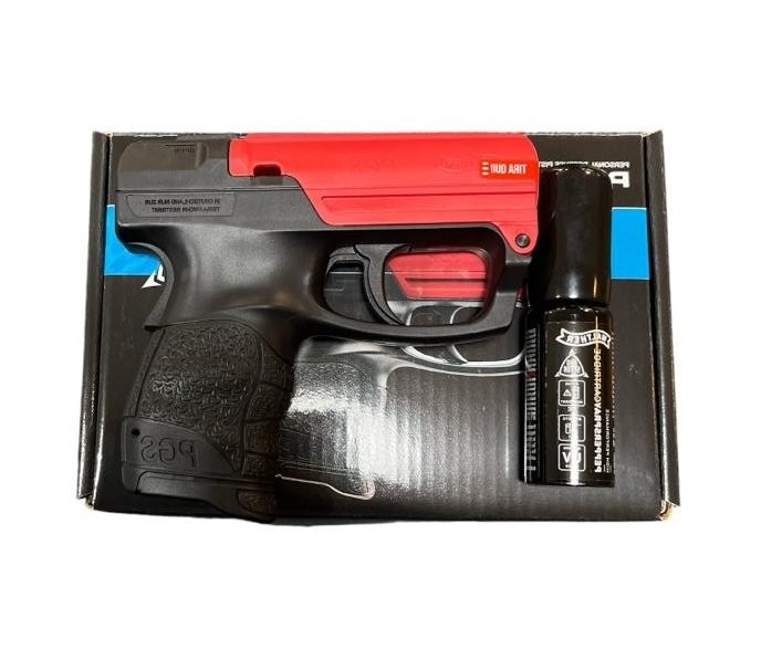 PDP Pistola Spray al Peperoncino NERA + ROSSO RICARICABILE Walther Difesa  Personale Libera Venita e Libero Trasporto Art.UM-2-2050 Walther pdp pistola  spray a gas al peperoncino, pratica piccola e leggera. Efficace contro