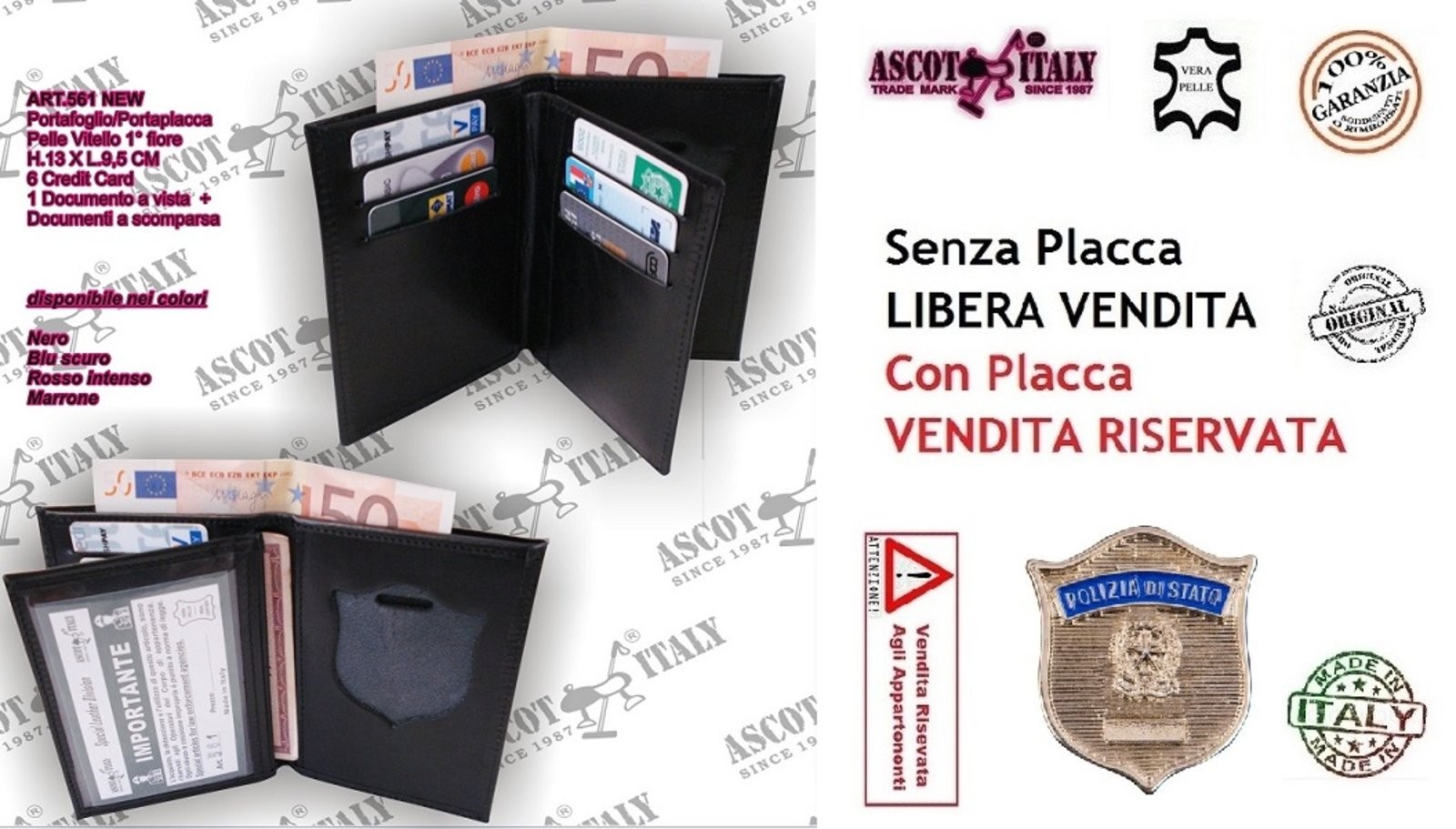 Sconosciuto PH26® - Custodia a Portafoglio per Echo Studio, in Ecopelle