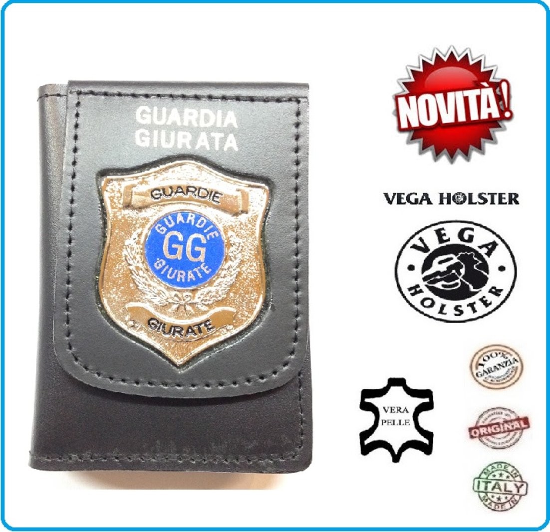 Portafoglio Portadocumenti con Placca GG Guardia Giurata Vega Holster ...
