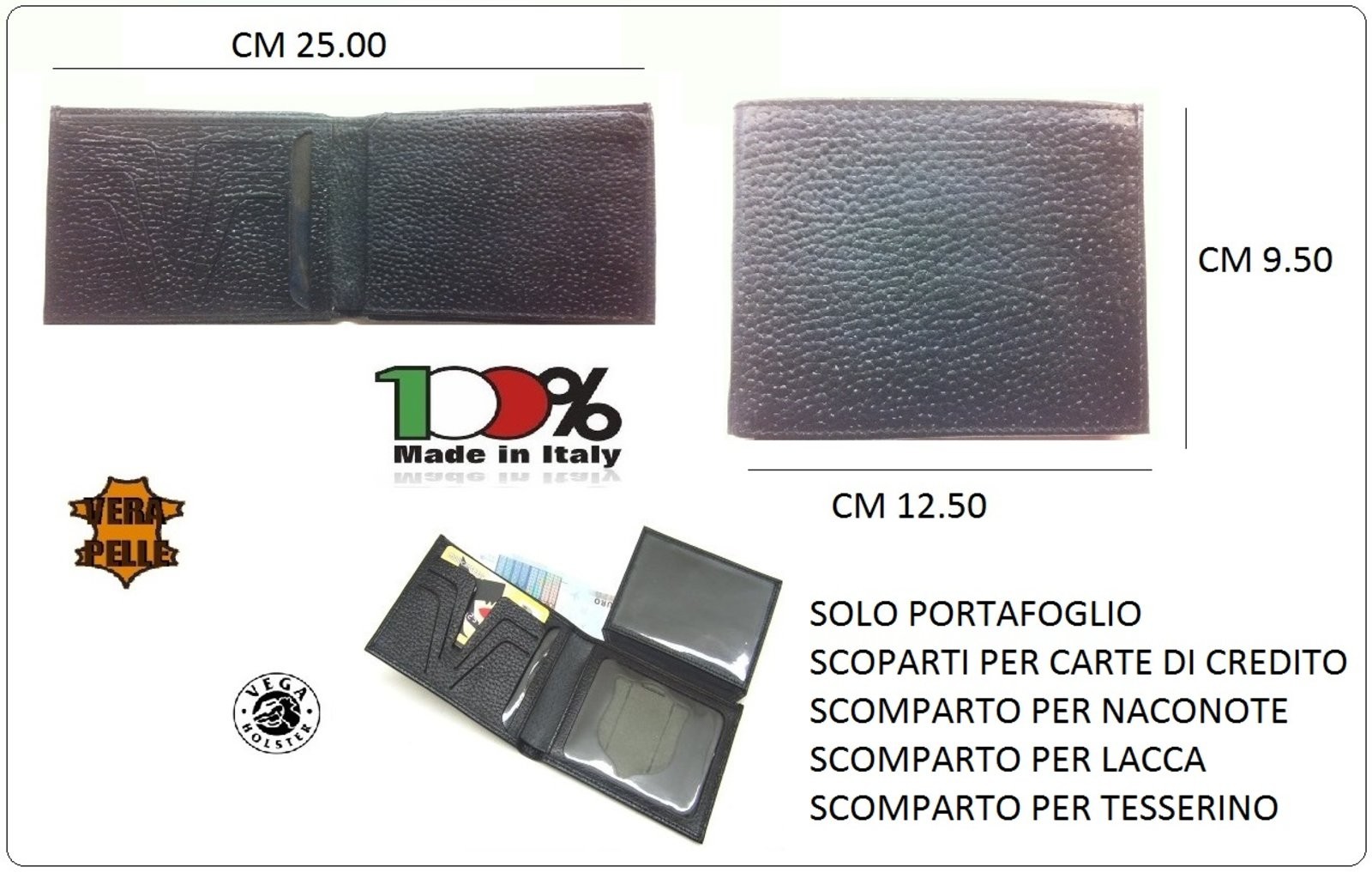 FEDUS Porta Assegni In Pelle Vegana Espandibile - Fatto A Mano - Portafoglio Da Viaggio Per Documenti E Carte - Regalo Uomo/Donna - 2