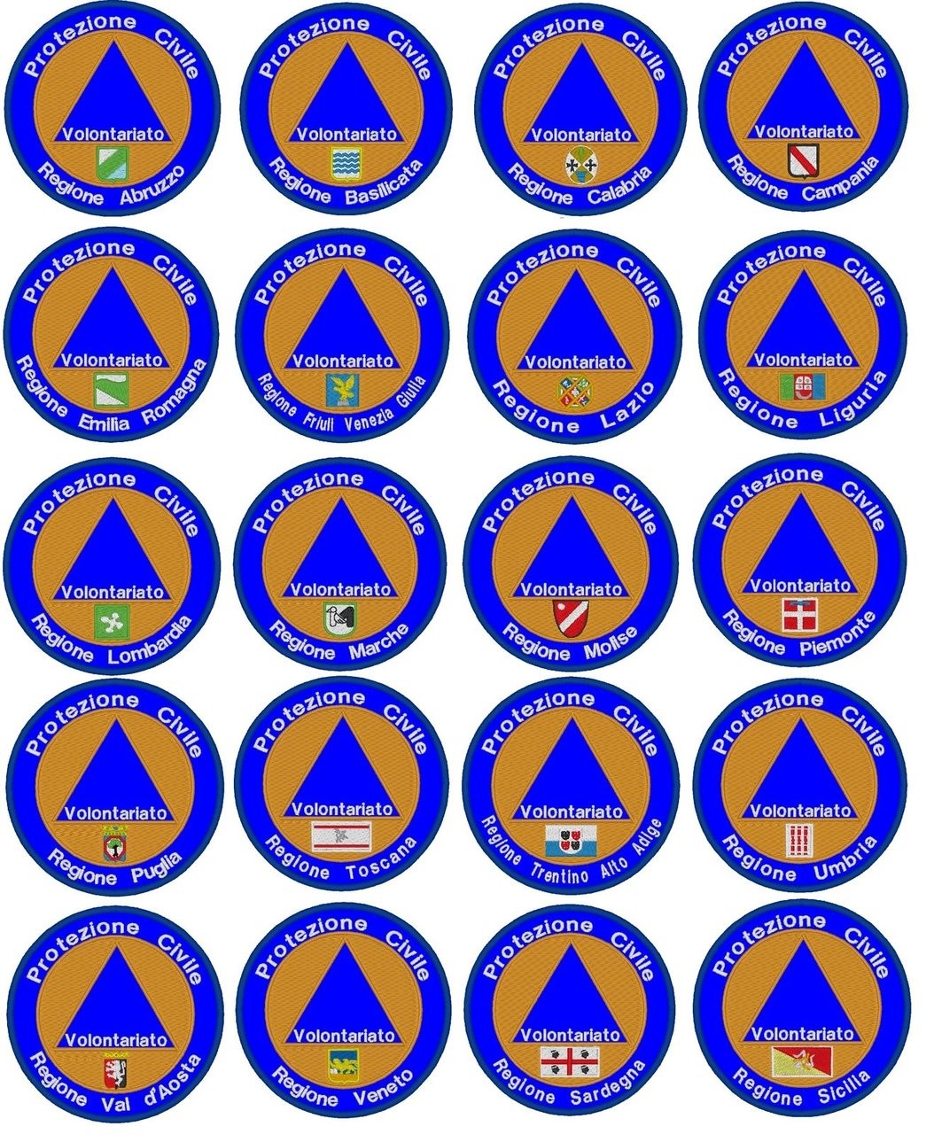 MAREL Patch Protezione Civile Gruppo A I B – Toppa Termoadesiva Ricamata 10x7 Cm Replica-1228