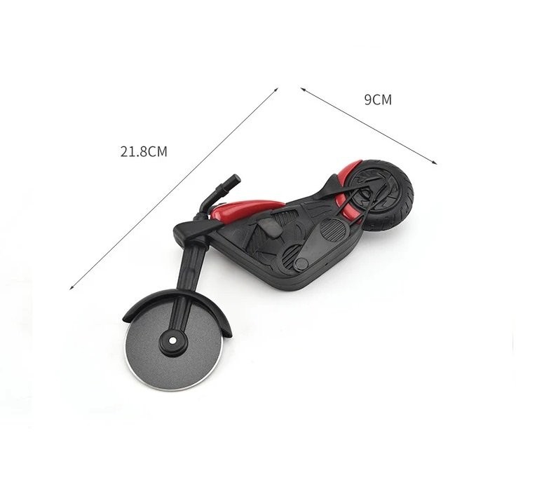 KASESSS Rotella Tagliapizza Moto, Taglia Pizza Divertente, Tagliapizza in Acciaio Inox Lame,Rotella Pizza con Supporto, Tagliere Pizza con Rivestimento Antiaderente Utensili da Cucina,Regalo Creativo