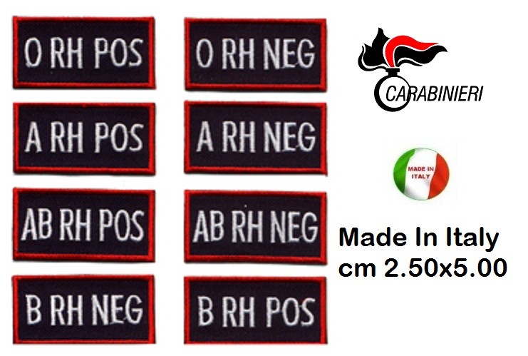 Toppa Ricamata Gruppo Sanguigno A+ - Con Chiusura A Uncino E Asola - Per Cappelli, Zaini E Abbigliamento Tattico