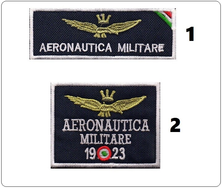 TOPPA RICAMATA CON VELCRO LOGO AERONAUTICA MILITARE