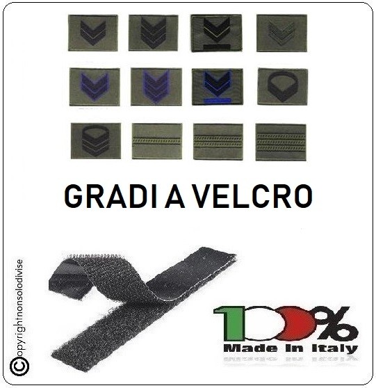 Gradi Tubolarini o Velcro Vegetati o Verdi Esercito Italiano