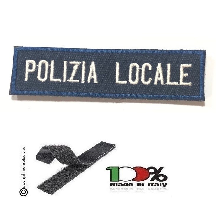 PL-T GS1 Patch Toppa Ricamata con Velcro Polizia Locale Nuovo Logo 2020 Art 