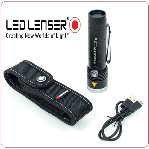 Torcia Professionale 1000 lm Novità LED Lenser® MT10 Rechargeable Torch  Art.500843 This torch might be tiny but it's performance is anything but!  With an output of 1000 lumens, the MT10 will blow