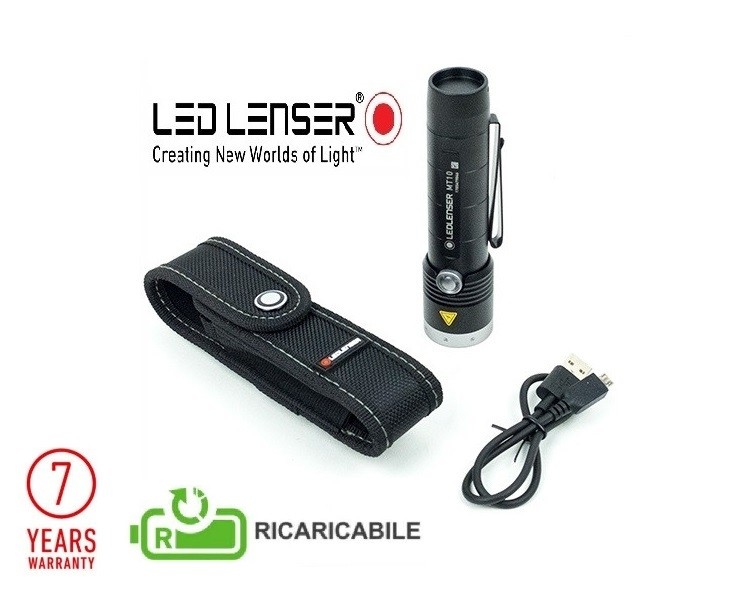 Torcia Professionale 1000 lm Novità LED Lenser® MT10 Rechargeable Torch  Art.500843 This torch might be tiny but it's performance is anything but!  With an output of 1000 lumens, the MT10 will blow
