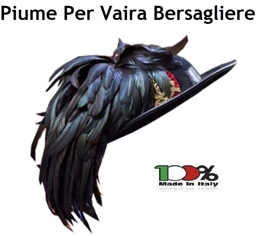 Piumetto per Cappello Vaira Bersaglieri Esercito Italiano Prodotto Italia  Art.NSD-Piumetto