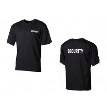 T-shirt Maglia Maglietta Girocollo Manica Corta Nera con Stampa Security Bodyguard Sevizio Concerti e Discoteche Art.00855A