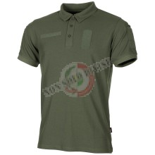 Polo Militare Tattica Coolmax Verde Esercito Venatoria Vigilanza Guardie Giurate GPG IPS MFH Art. 00877B