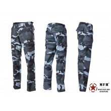 Pantaloni Cargo Militari U.S. RIP-STOP BDU Combattimento Camo Midnigt MFH Art. 01324X