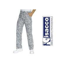 Pantalaccio Pantaloni Coulisse Unisex Cuoco Chef Pasticcere NEW YORK Nero Bianco Isacco Art.044668