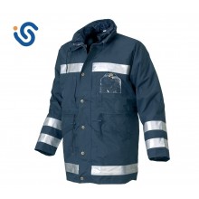 Parka Giaccone Giacca Triplo Uso Blu Nevy Alta Visibilità Four Selsons Art. 04610-