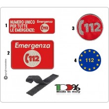 Toppa Patch con Velcro Numero Unico Emergenza 112 SOS Vari Modelli Art.112-X