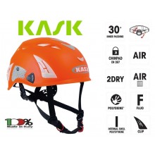 Casco Protezione Arancio PLASMA HI VIZ KASK ITALIA Soccorso Emergenza Alpinismo Sci Art. WHE00009-AR