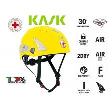 Casco Protezione Giallo COORDINATORE CRI Croce Rossa Italiana KASK ITALIA Art.  WHE00107-CRI