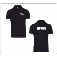 Polo Manica Corta Nera con Stampa Security - Buttafuori Bodyguard Sicurezza Privata Discoteche  Art. 133400