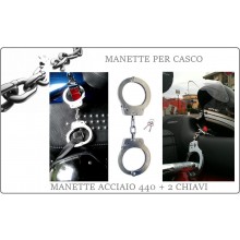 Antifurto Casco Manette Handcuffs Acciaio per Casco Moto Bikers Idea Anti Furto Art.BIKERSOE61